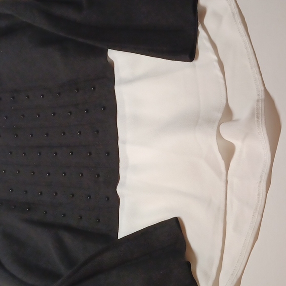 Whitehouse black market LP studded new with tags black sweater with white - Picture 2 of 6